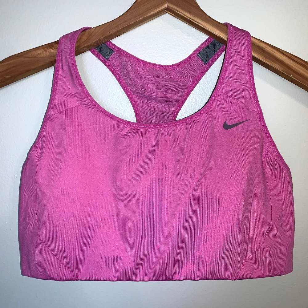 NIKE Sports Bra Swoosh Pink XL